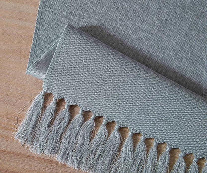 Dusty Blue Table Runners 48 Inches Long, Burlap Linen Style Rustic Farmhouse - Image 7