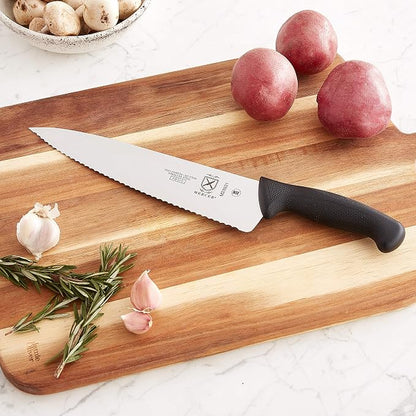 Mercer Culinary M23831 Millennia Black Handle, 10-Inch Wavy Edge, Chef's Knife - Image 4