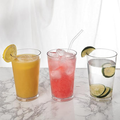 JGIRL Unbreakable Plastic Drinking Glasses, 16 Ounces | 16 oz plastic Tumbler - Image 5