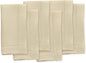 Solino Home Linen Cloth Napkins Set of 6-100% Pure Linen Beige Dinner Napkins 20 x 20 Inch for Spring, Easter - Classic Hemstitch, Handcrafted and Machine Washable