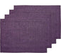 Solino Home Linen Placemats Set of 4 - Grape Placemats 14 x 19 Inch - 100% Pure Linen Table Mats for Valentines, Spring, Easter - Athena