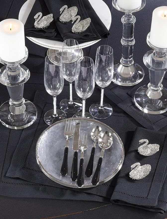 SARO LIFESTYLE Hemstitched Border Dinner Napkin - Image 3