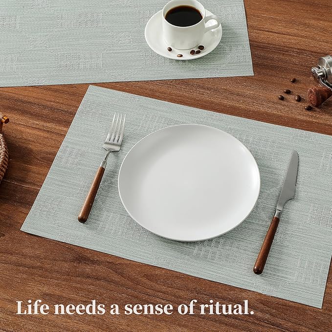Leetaltree Mint Cream Placemats Set of 12 - Image 4