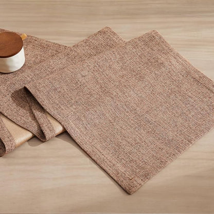 Burlap Style Farmhouse Table Runner, 14x90 Inches Brown | Thick Durable Fabric - Image 7