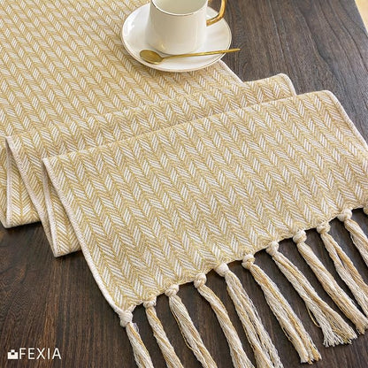 Boho Fall Table Runner Woven for Home Dining Table Decor 13x72 Inch | 72 Inches - Image 5