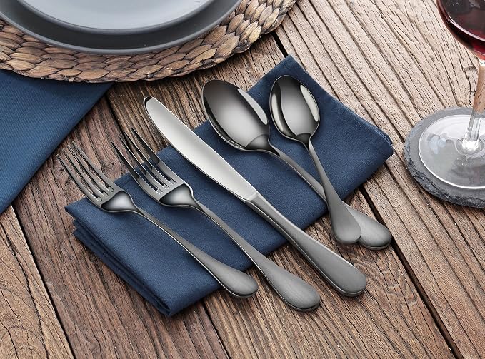 Artaste 56914 Rain 18/10 Stainless Steel Flatware 36-Piece Set, Service - Image 8