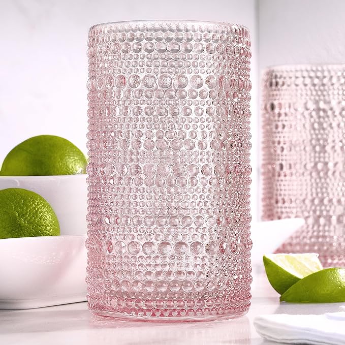 Glaver's Hobnail Drinking Glasses, Beaded Drinking Glasses, Bubble Glasses - Image 2