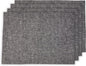 Solino Home Linen Placemats Set of 4-100% Pure Linen Chambray Black Cloth Placemats 14 x 19 Inch for Winter - Athena