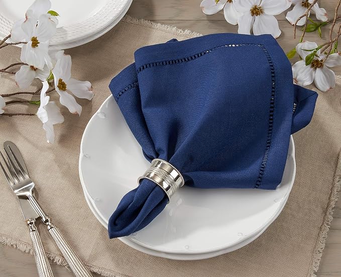 SARO LIFESTYLE Hemstitched Border Dinner Napkin - Image 5