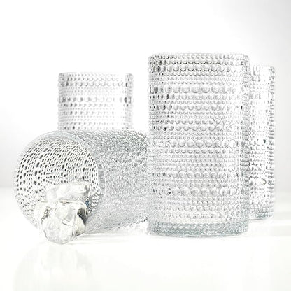 Glaver's Hobnail Drinking Glasses, 15 Oz. Cocktail Drinking Glassware Set - Image 9
