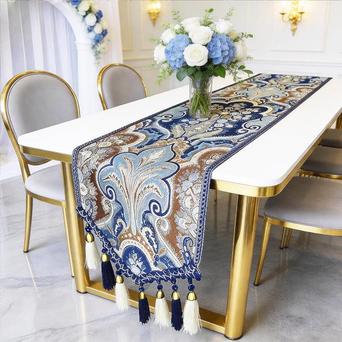 Banquet Table Runner 94" Navy Blue - Image 7