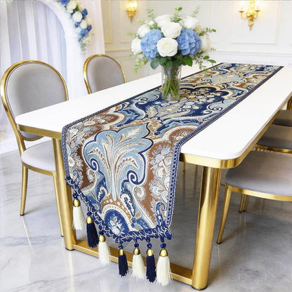 Elegant Table Runner 120" Long Navy Blue - Image 7