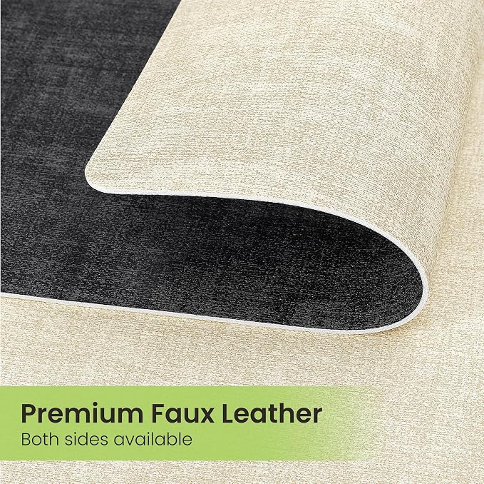 Fyvva Placemats Set of 4 Wipeable Reversible Faux Leather - Image 4