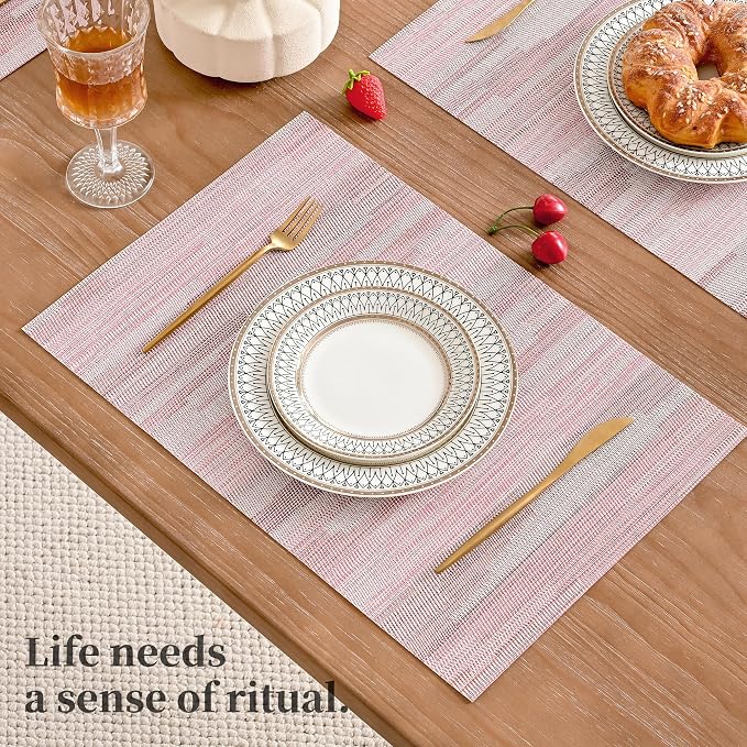 Leetaltree Misty Rose Placemats Set of 6 - Image 9