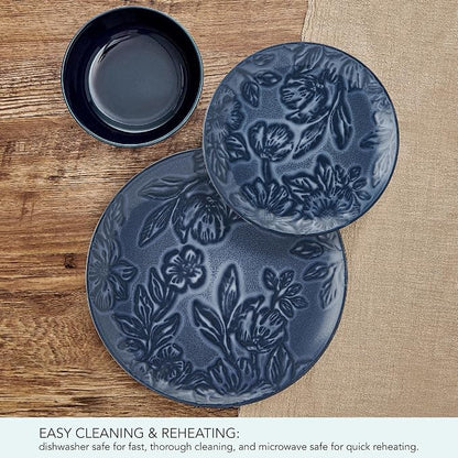 Paltzgraff Garden Elegance 12 Piece Floral Stoneware Dinnerware Plate Bowl Dish - Image 5