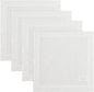 Solino Home Square Placemats Set of 4-100% Pure Linen White Cloth Placemats 14 x 14 Inch - Classic Hemstitch, Machine Washable Place Mats for Winter, Spring, Easter, Valentines