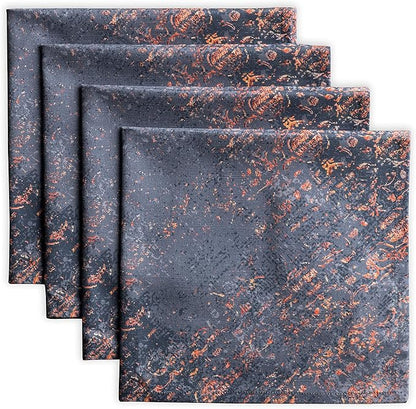 Maison d' Hermine Cloth Napkins Set of 4 100% Cotton for Thanksgiving Christmas Decorations Everyday Reusable Square Fall Napkins Cloth Washable Dinner Party (Imperfection, 20"x20")