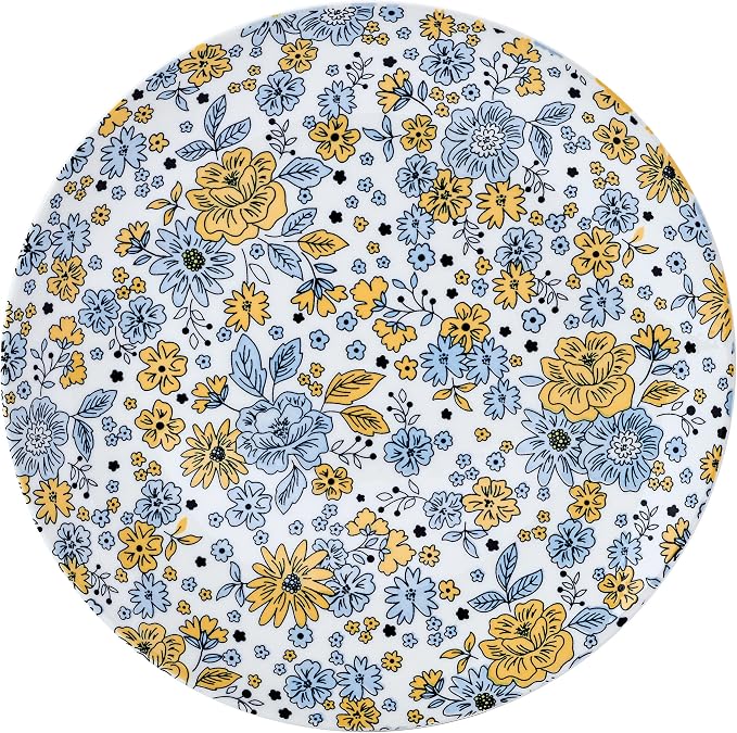 Pfaltzgtraff Vibrant Garden 12 Piece Floral Stoneware Dinnerware Plate Bowl - Image 7