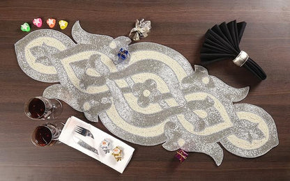 Lightnpro Beaded Table Runner Elegant Infinity Design by Lightnpro