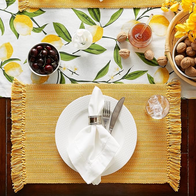 DII Variegated Tabletop Collection, Placemat Set3x19, 6 Piece - Image 5