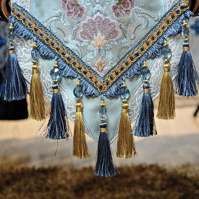 Luxury Velvet Blue Table Runner 120 Inches Long - Image 4