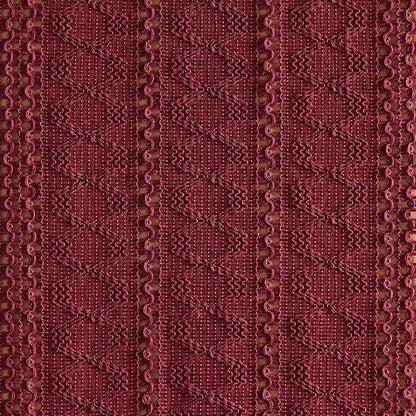 Macrame Style Boho Table Runner, 12x48 Inch Burgundy | Woven Boho Table Runner - Image 6