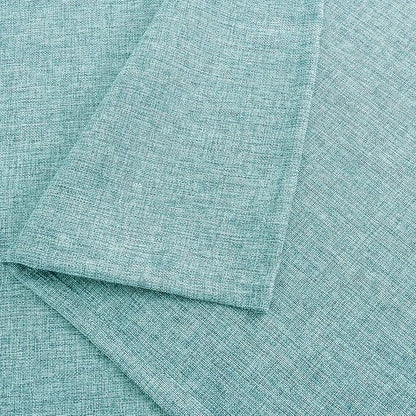 Hiasan 2 Pack Faux Linen Rectangle Tablecloth - Wrinkle and Stain Resistant Washable Table Cloth for Kitchen Dining Room Holiday Table Cover for Party Dinner, Aqua, 60 x 102 Inch