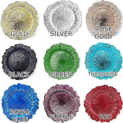 allgala 13-Inch 48-Pack Case Lot Heavy Quality Round Charger Plates-Reef Green-HD80335
