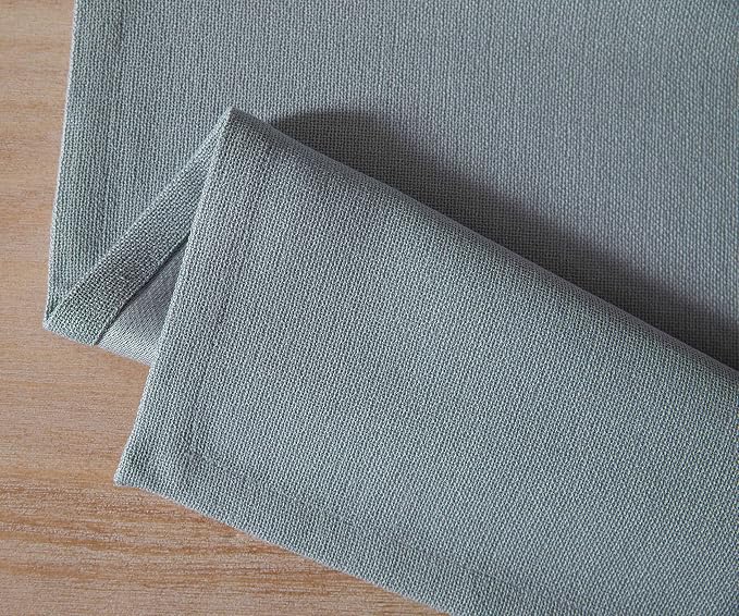 Burlap Style Farmhouse Table Runner, 14x90 Inches Light Dusty Blue | Thick - Image 7