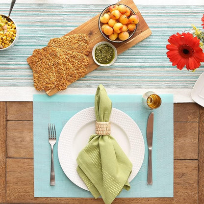 DII PVC Tabletop Collection Woven Indoor/Outdoor, Placemat Set, 6 Piece - Image 4