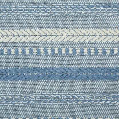 DII Farmhouse Braided Stripe Table Runner Collection, Stonewash Blue - Image 3