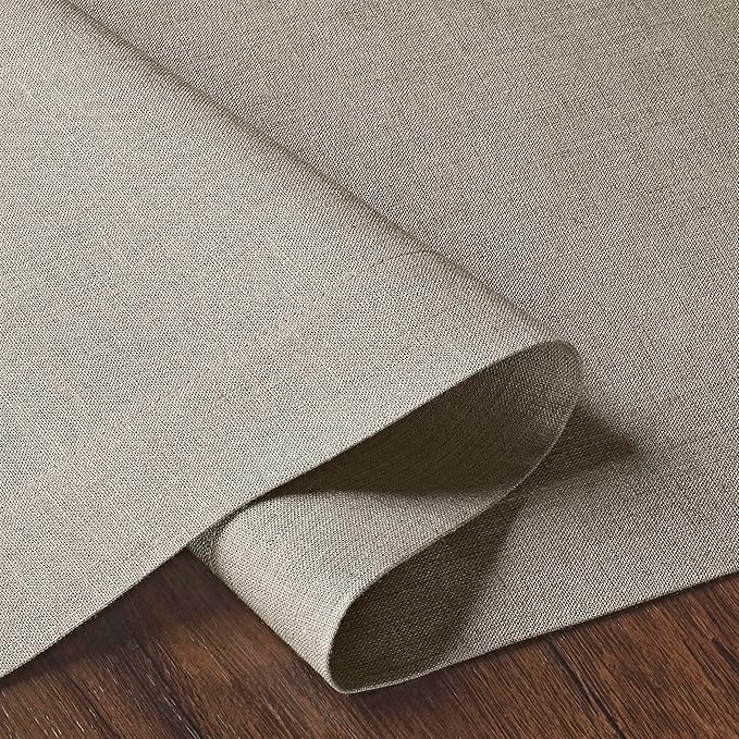 D'Moksha Homes Linen Natural Table Runner 84 Inches Long - 100% Pure Linen 14 x 84 Inch Table Runner for Dining, Valentines, Spring, Easter - Machine Washable