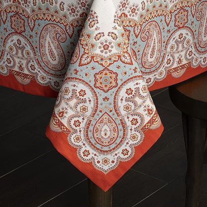 Maison d' Hermine Table Cloth Square Table 100% Cotton 60 x 60 Inches Fall Tablecloth Reusable Everyday Use for Thanksgiving Christmas Decorations Dining Farmhouse Party (Cachemire)