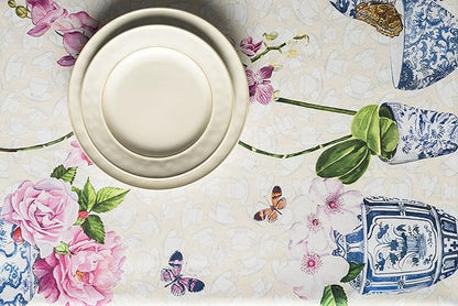 Maison d' Hermine Table Cloth Rectangle Table 100% Cotton 70 x 120 Inches Tablecloth Reusable Decorative for Dining Room Farmhouse Home Valentines Day Decorations Spring Summer - Canton