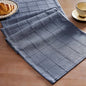 Linen Checked Farmhouse Table Runner, 13x72 Inches Blue | Raised Grid Design by ZEEMARTONLINE