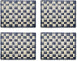 MACKENZIE-CHILDS Set of 4 Sinamay Placemats, Durable Woven Table Mats, Navy