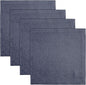 Solino Home Navy Blue Placemats Set of 4 - 100% Pure Linen Placemats 14 x 14 Inch for Winter, Spring, Easter - Fete