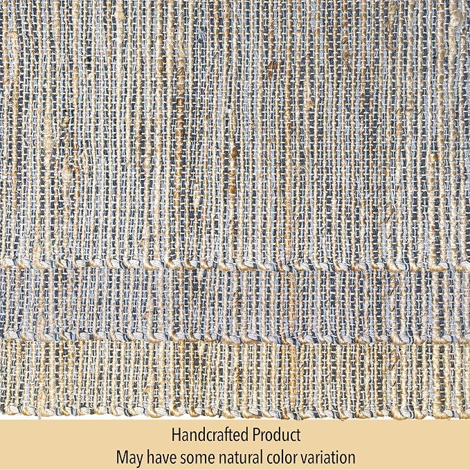 Natural Jute & Grey Placemats, 13x19 Inch Dining Table Placemats - Image 5