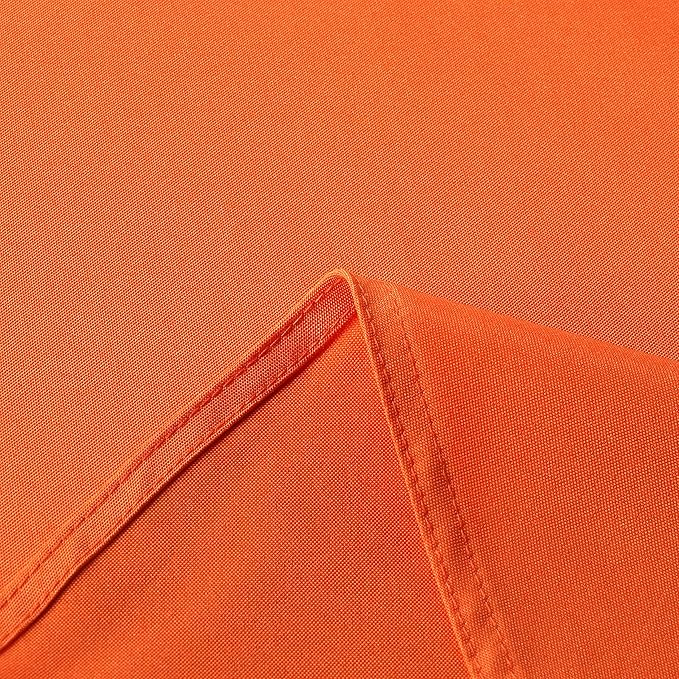 sancua Square Tablecloth - 54 x 54 Inch - Stain and Wrinkle Resistant Washable Polyester Table Cloth, Decorative Fabric Table Cover for Dining Tables, Buffet Parties and Camping, Orange