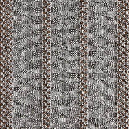 Macrame Style Boho Table Runner, 12x60 Inch Grey | Woven Boho Table Runner - Image 6