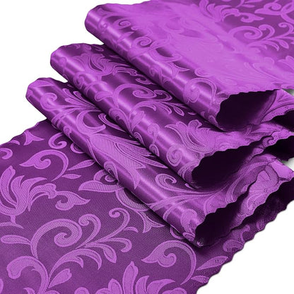 RUDONG M Purple Satin Table Runners, 12 x 108 Inch, 2 Pack | Long Silky Damask - Image 7