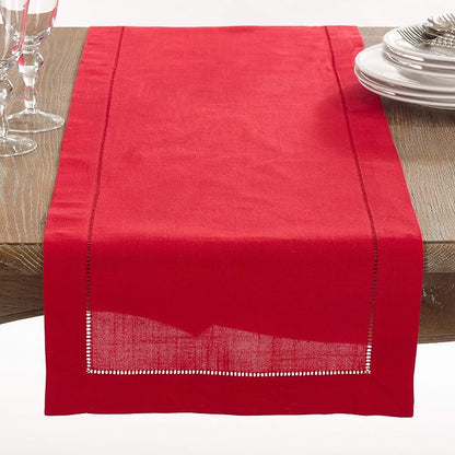 SARO LIFESTYLE Hemstitched Border Table Runner - Image 2