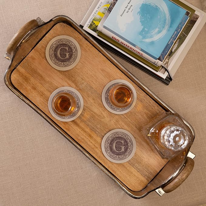 Thirstystone Monogram Coasters, All Natural Stone - Image 2