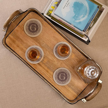 Thirstystone Monogram Coasters, All Natural Stone - Image 2