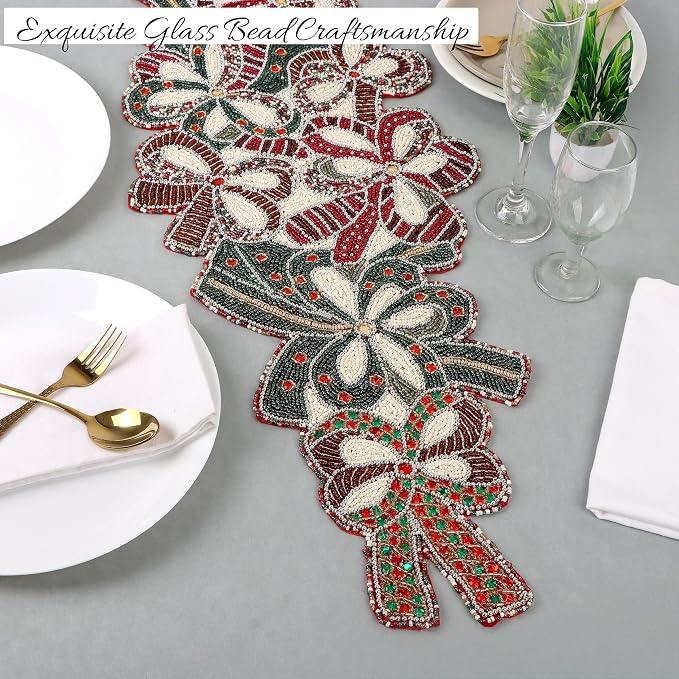 Beaded Table Runner 13 x 36 Inch - Image 2