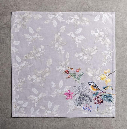 Maison d' Hermine Cloth Napkins Set of 4 100% Cotton for Thanksgiving Christmas Decorations Everyday Reusable Square Fall Napkins Cloth Washable Dinner Party (Equinoxe - Grey, 20"x20")