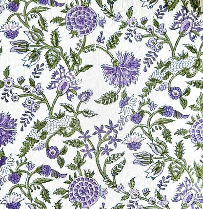 ATOSII Mahoka 100% Cotton Round Spring Summer Tablecloth, Block Print Floral Table Cloth for Kitchen Dining Linen I Parties, Weddings, OutdoorsI 72" Inches Round, 4 Seater