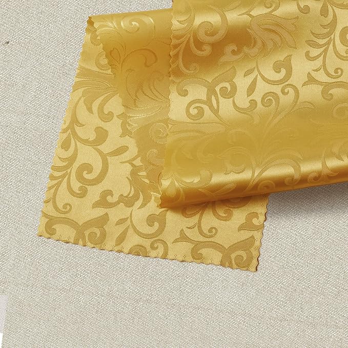 Manyshofu Gold Jacquard Satin Table Runner 12x108 - Image 7
