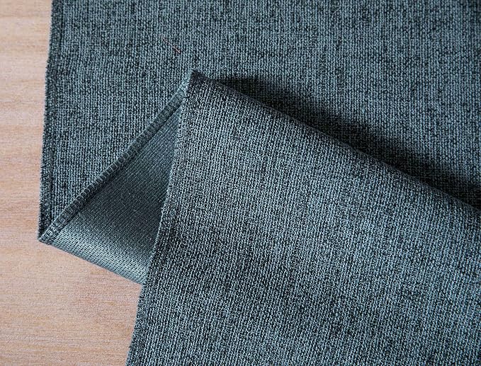 Blue Table Runners 72 Inches Long, Burlap Linen Style Rustic Farmhouse Table - Image 7