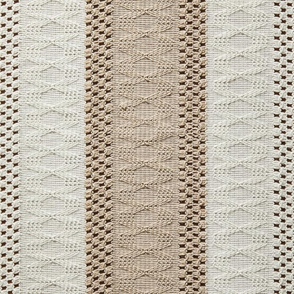 Macrame Style Bicolor Stitching Table Runner 14x36in Taupe | Woven Boho Table - Image 6